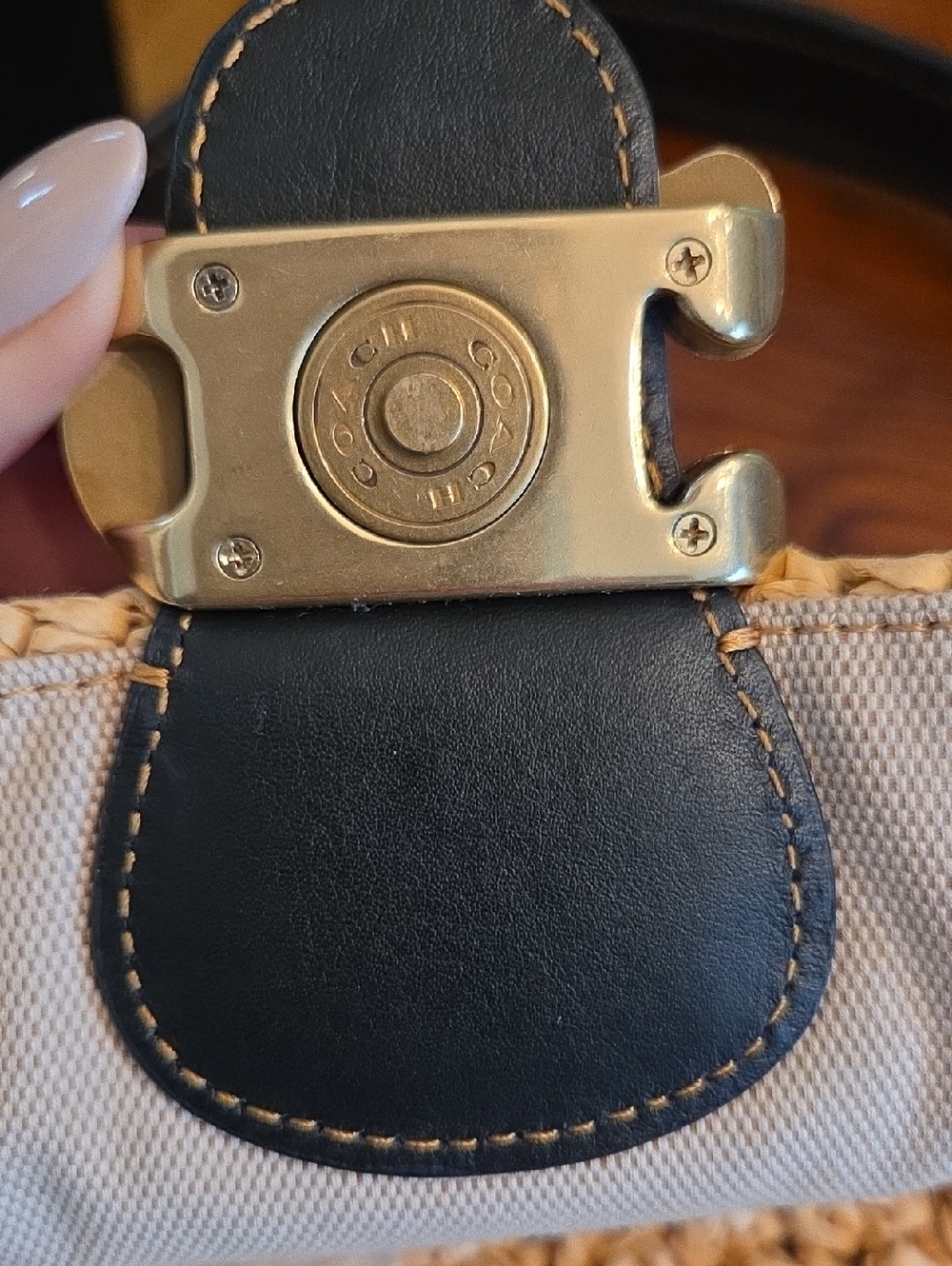 Coach Soft Tabby Shoulder Bag in woven straw - Picture 17 of 17